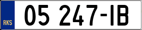 Trailer License Plate